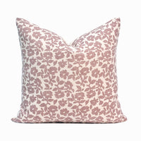 Flora Flower Print Throw Pillow Cover | 20" x 20"