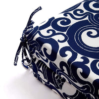 Set of 2 Blue Carp Indoor/Outdoor Seat Cushions | Navy | 16"x18.5X3"
