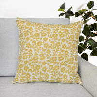 Flora Flower Print Throw Pillow Cover | 20" x 20"