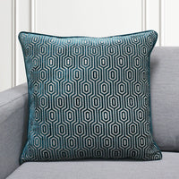 Porter Cut Velvet Throw Pillow Cover | Peacock | 20" x 20"