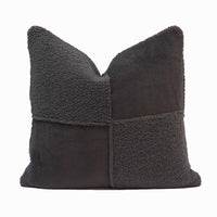 Viola Teddy Patchwork Throw Pillow Cover | 20" x 20" | 22" x 22"