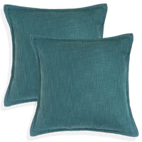 Set of 2 Basely Linen Look Throw Pillow Cover | 20" x 20"