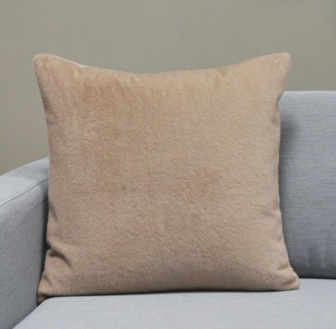 Faux Mink Fur Throw Pillow | 20" x 20"