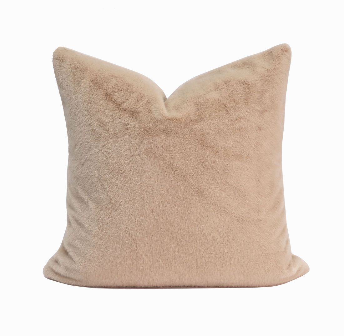 Faux Mink Fur Throw Pillow | 20" x 20"