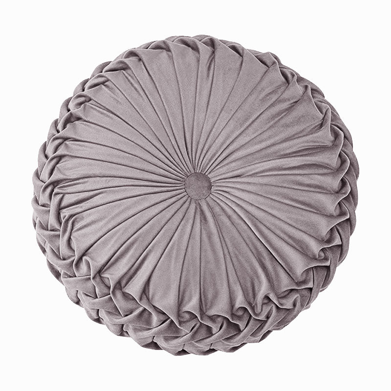 Dolce Round Pleated Pillow 15"
