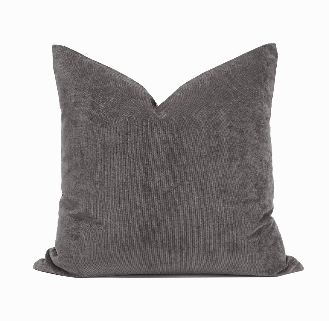 Set of 2 Belgian Velvet Throw Pillow Cover Knife Edge | 20" x 20"