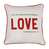 Love Applique Throw Pillow Cover | Natural | 20" x 20"