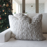 Morgan Faux Fur Throw Pillow Cover | 20" x 20"