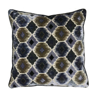 Ikat Cut Velvet Throw Pillow Cover | Multi | 20" x 20"