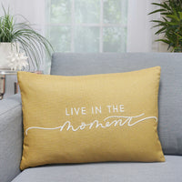 Live in the Moment Throw Pillow Cover | Rattan | 14" x 20"