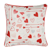Love/Heart Applique Throw Pillow Cover | Natural | 18" x 18"