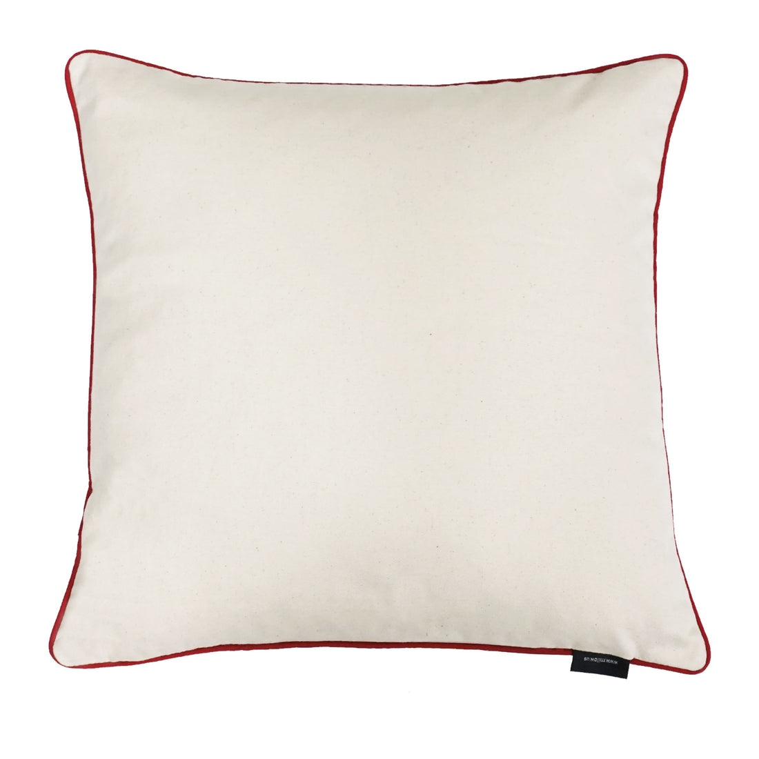 Love/Lips Applique Throw Pillow Cover | Natural | 20" x 20"