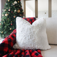Morgan Faux Fur Throw Pillow Cover | 20" x 20"