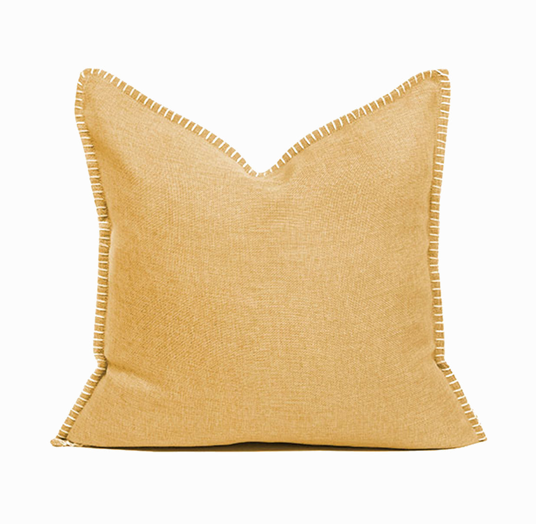Set of 2 Linen Whip Stitch Throw Pillow | 20" x 20"