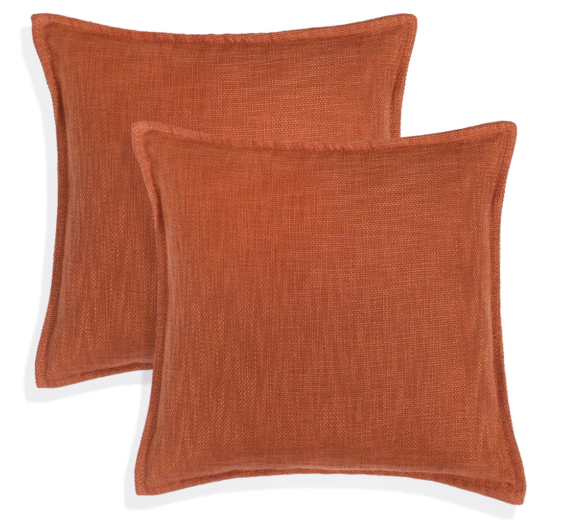 Set of 2 Basely Linen Look Throw Pillow Cover | 20" x 20"