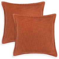 Set of 2 Basely Linen Look Throw Pillow Cover | 20" x 20"