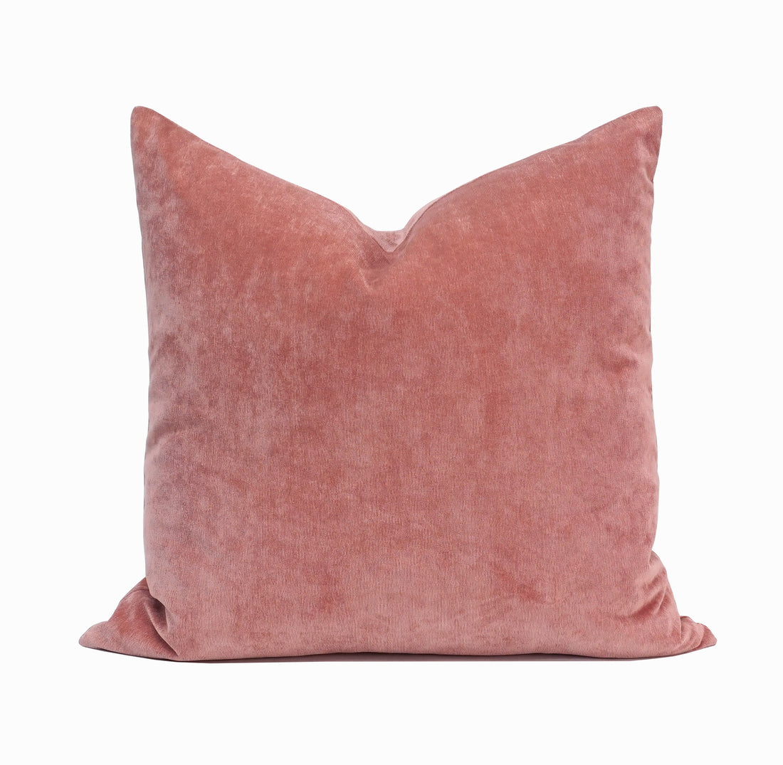 Set of 2 Belgian Velvet Throw Pillow Cover Knife Edge | 20" x 20"