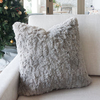 Morgan Faux Fur Throw Pillow Cover | 20" x 20"
