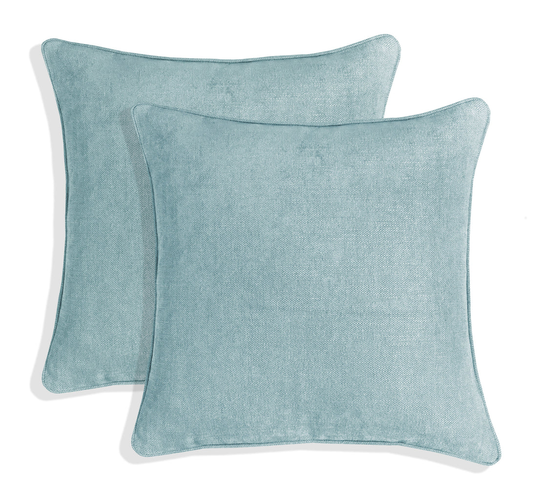 Set of 2 Gorgeous Chenille Throw Pillow Micro Piping | 20" x 20"