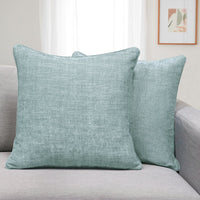 Set of 2 Gorgeous Chenille Throw Pillow Micro Piping | 20" x 20"