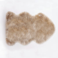 Faux Fur Rug | Beige | 26" x 36"
