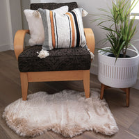 Faux Fur Rug | Beige | 26" x 36"