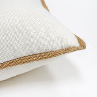 Be Our Guest Throw Pillow Cover | Ivory/Black | 20" x 20"