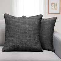 Set of 2 Gorgeous Chenille Throw Pillow Micro Piping | 20" x 20"