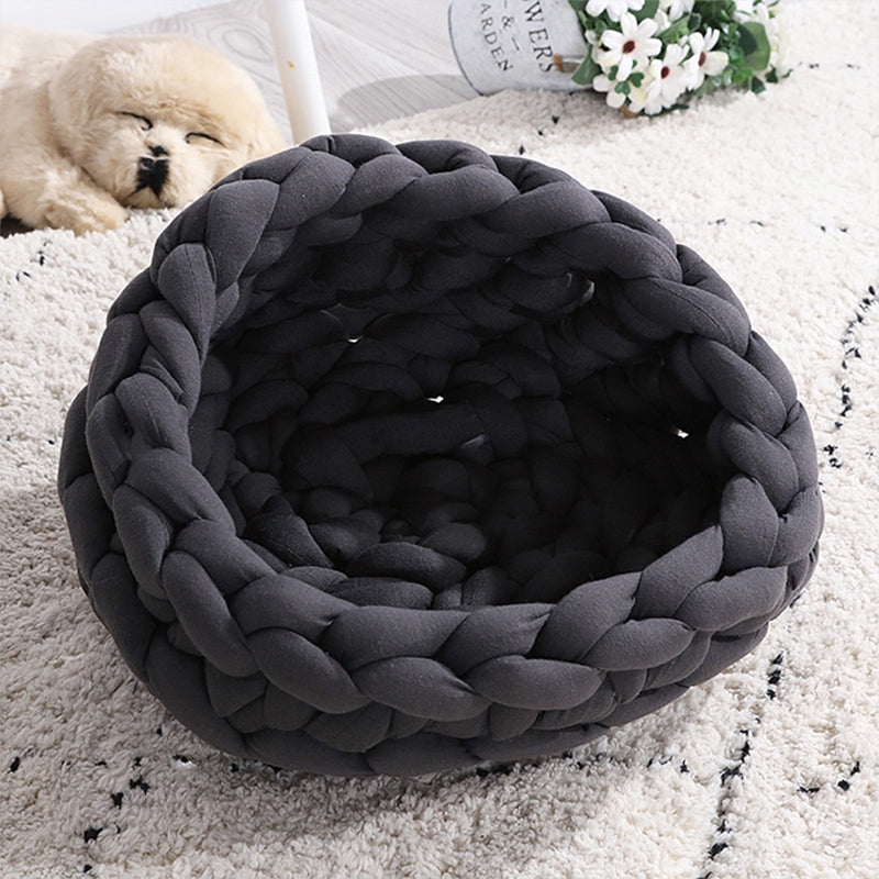 Handwoven Knit Pet Bed/Mat | 35cm/13.7in | Small