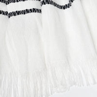 Striped Throw Blanket | White/Black | 50" x 60"