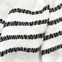 Striped Throw Blanket | White/Black | 50" x 60"