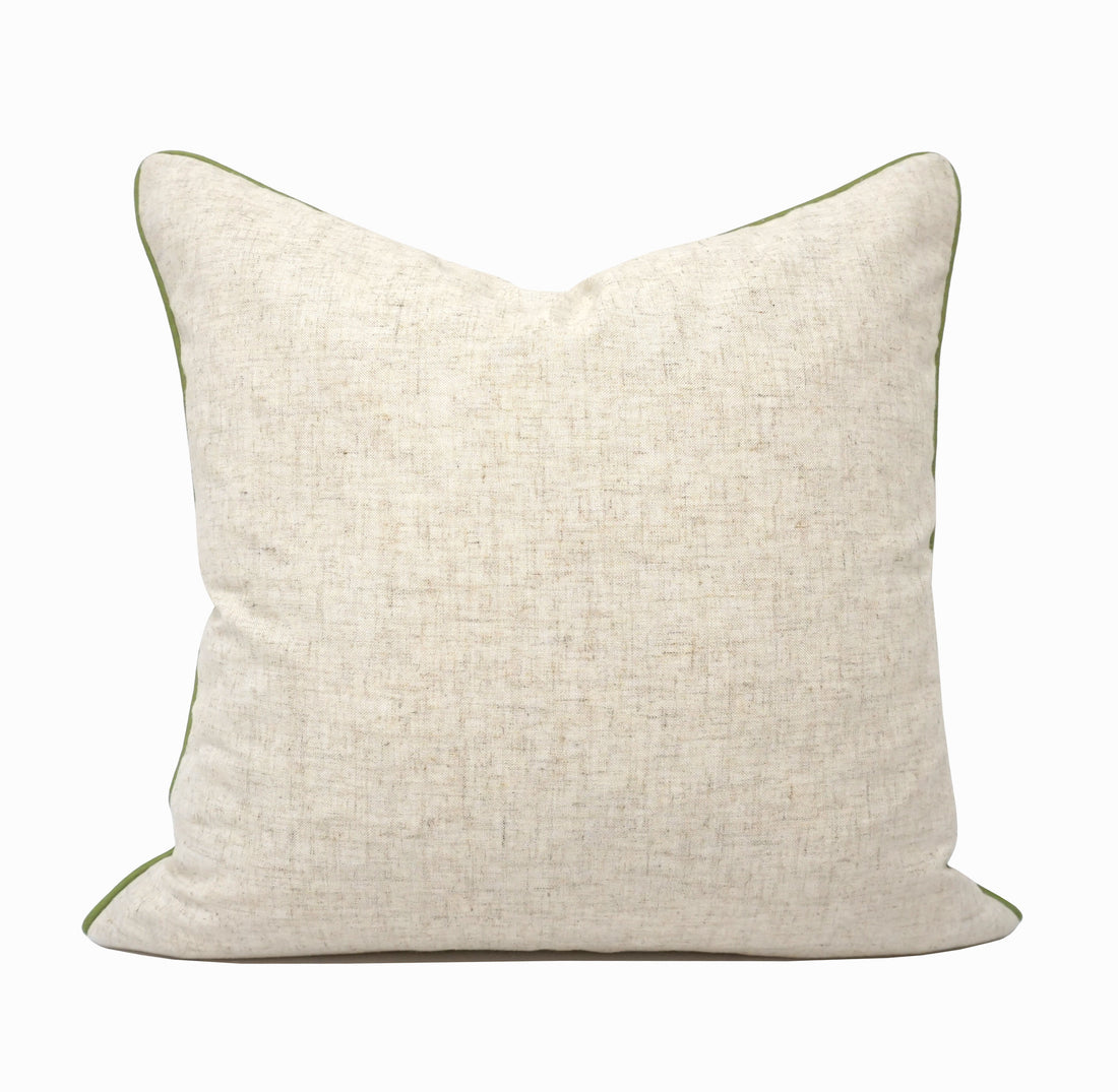 Easter Bunny Carrot Print Throw Pillow Cover | Natural | 20" x 20"