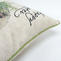 Easter Bunny Carrot Print Throw Pillow Cover | Natural | 20" x 20"