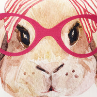 Easter Bunny Glasses Throw Pillow Cover | Pink | 20" x 20"
