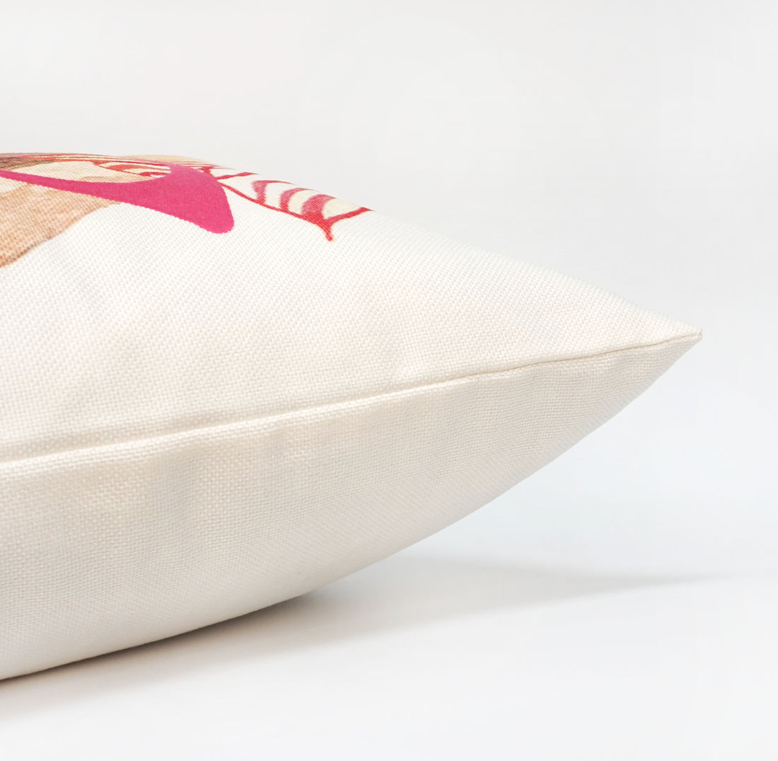 Easter Bunny Glasses Throw Pillow Cover | Pink | 20" x 20"