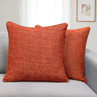 Set of 2 Gorgeous Chenille Throw Pillow Micro Piping | 20" x 20"