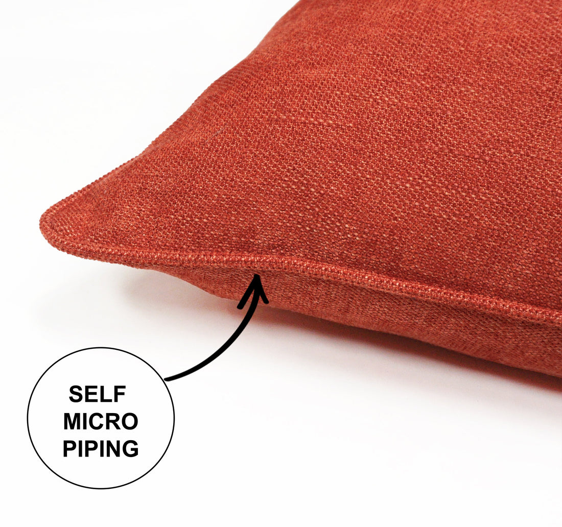 Set of 2 Gorgeous Chenille Throw Pillow Micro Piping | 20" x 20"