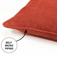 Set of 2 Gorgeous Chenille Throw Pillow Micro Piping | 20" x 20"