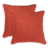 Set of 2 Gorgeous Chenille Throw Pillow Micro Piping | 20" x 20"