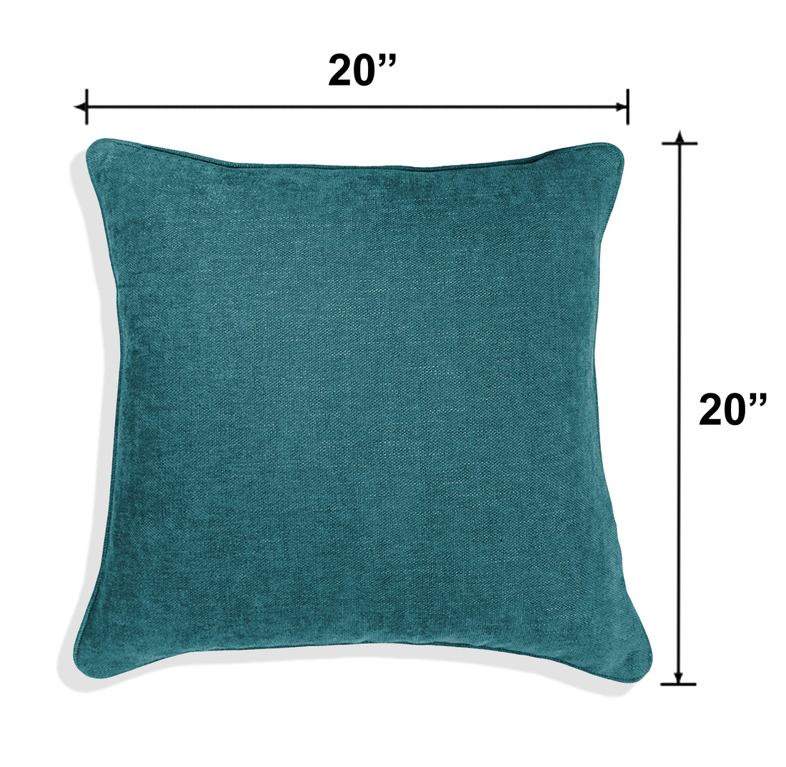 Set of 2 Gorgeous Chenille Throw Pillow Micro Piping | 20" x 20"