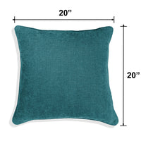 Set of 2 Gorgeous Chenille Throw Pillow Micro Piping | 20" x 20"