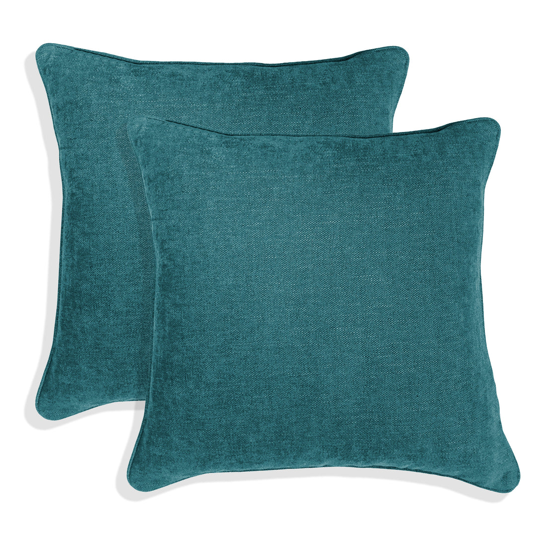 Set of 2 Gorgeous Chenille Throw Pillow Micro Piping | 20" x 20"