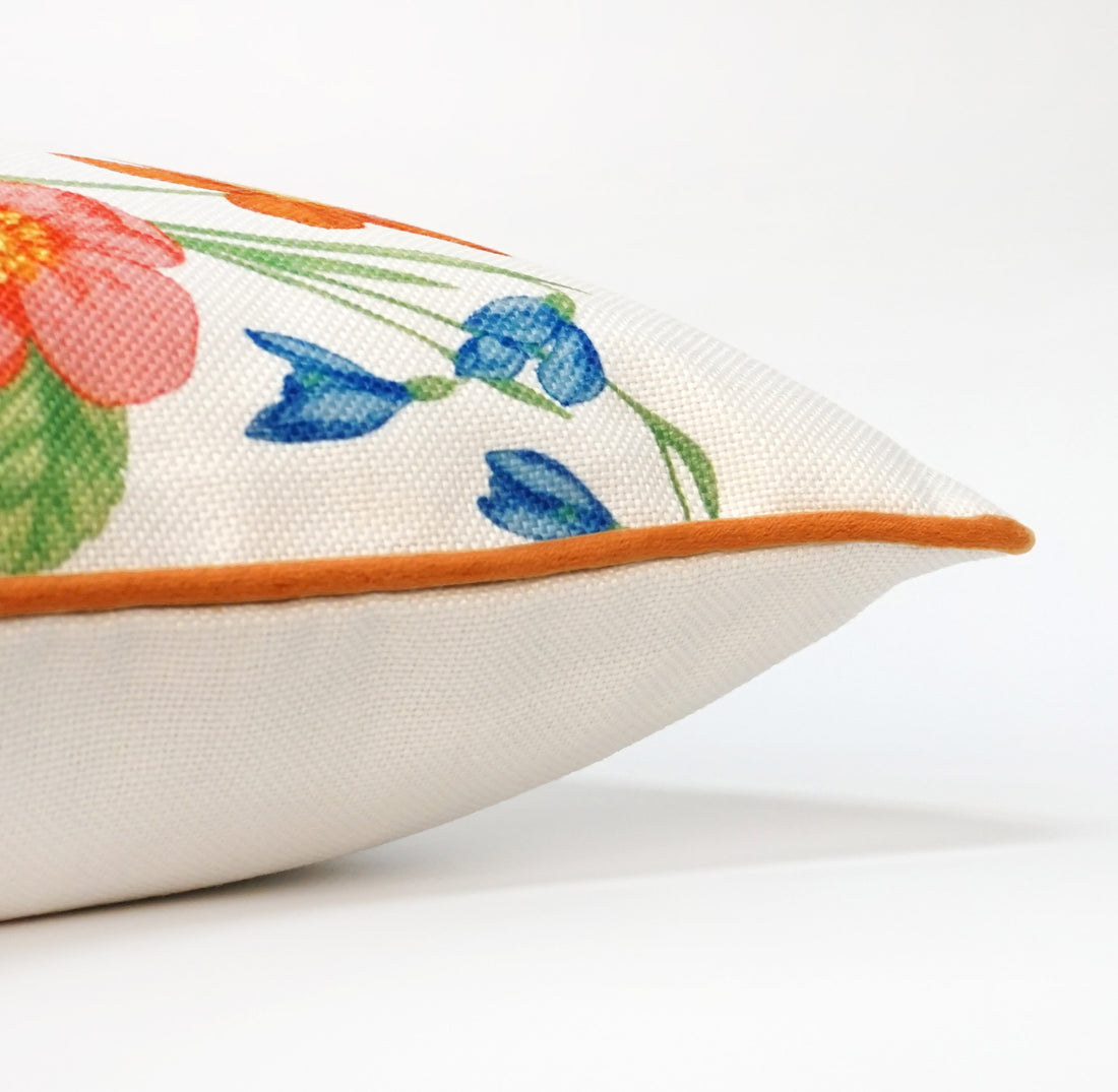 Easter Blessings Floral Throw Pillow Cover | Multi | 14" x 20"