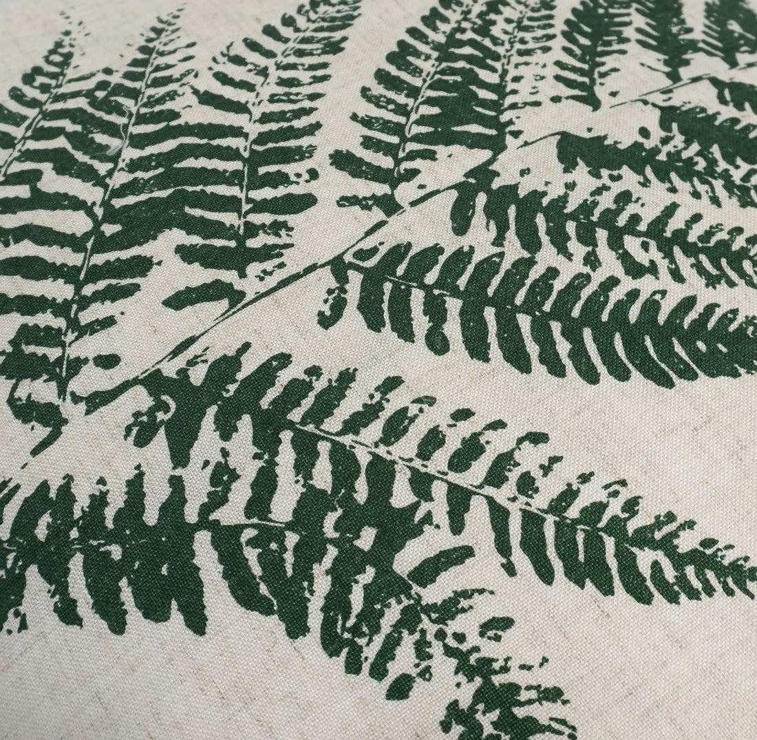 Fern Print Throw Pillow Cover | Natural | 20" x 20"