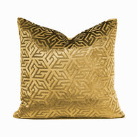 Geometric Burn Out Velvet Throw Pillow | 18" x 18"