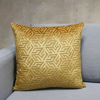 Geometric Burn Out Velvet Throw Pillow | 18" x 18"