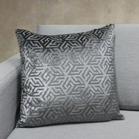 Geometric Burn Out Velvet Throw Pillow | 18" x 18"
