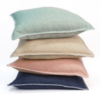 Set of 2 Linen Whip Stitch Throw Pillow | 20" x 20"