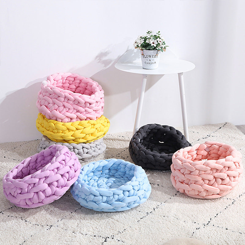 Handwoven Knit Pet Bed/Mat | 35cm/13.7in | Small