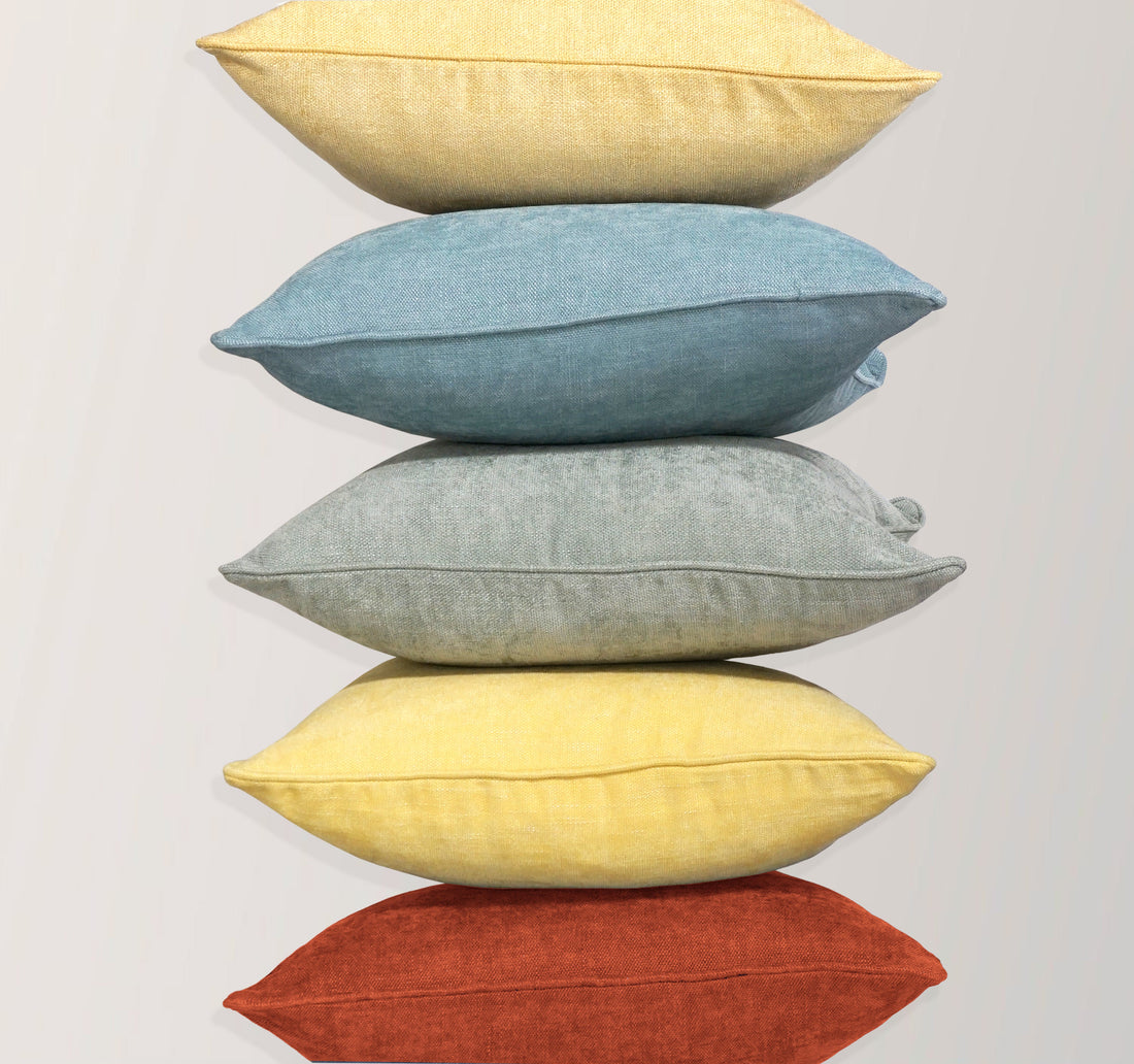 Set of 2 Gorgeous Chenille Throw Pillow Micro Piping | 20" x 20"